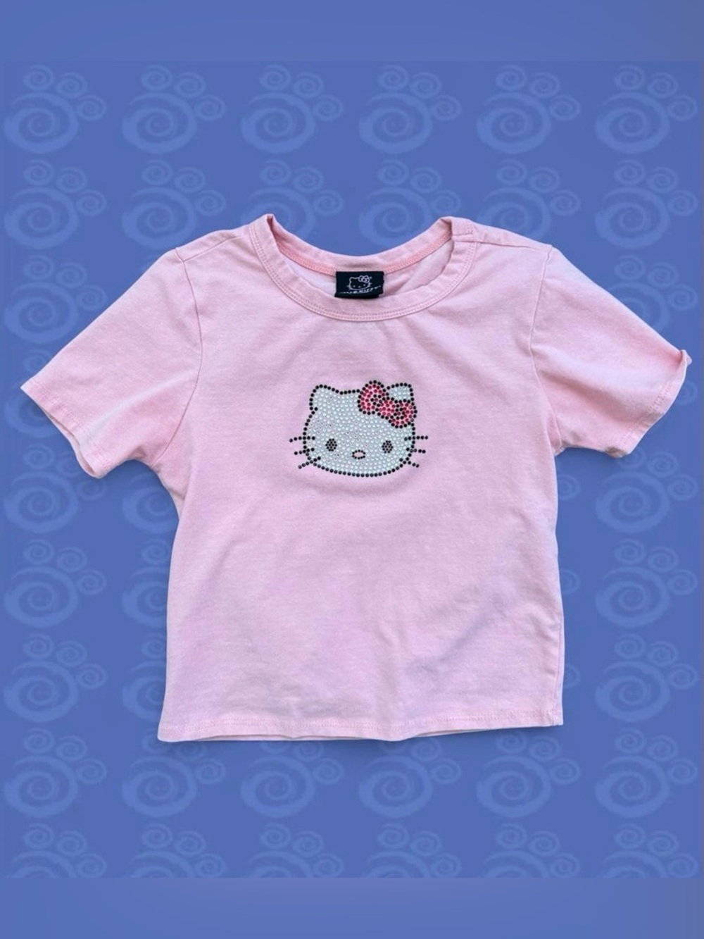 Hot Topic Hello Kitty Pink Rhinestone Baby Tee S Sanrio
Y2K Crop